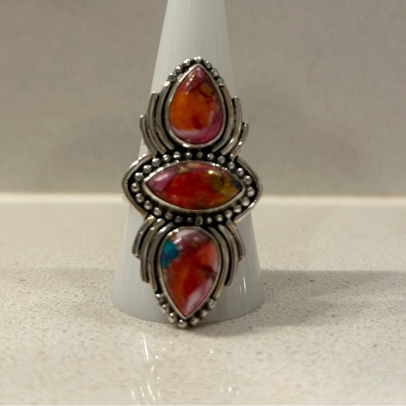 Jewelry - Pink Dahlia Natural Stone Ring Size 9